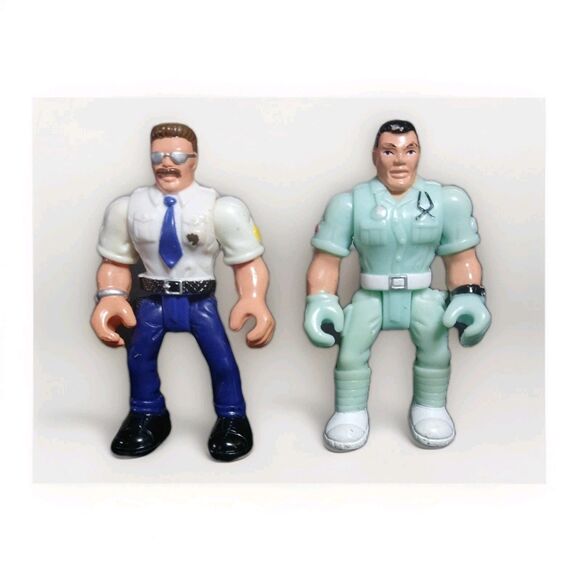 Imaginext Rescue Center Fire Station Playset Police Officers Fisher-Price 2002 - Picture 1 of 2